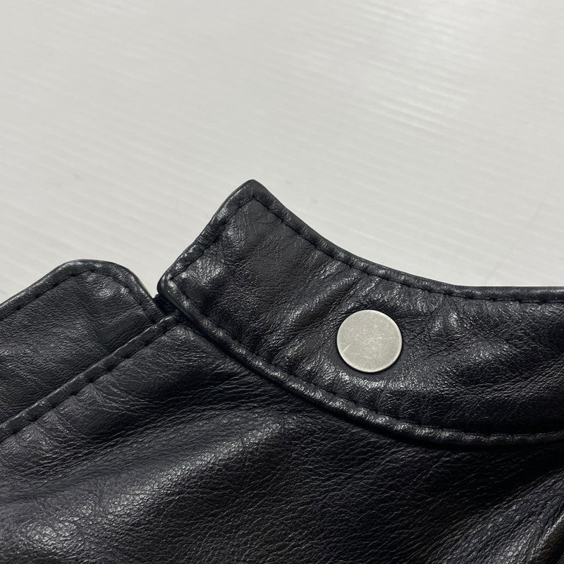 【中古品】【メンズ】 MAISON MARIGIELA メゾン マルジェラ S50SM0257 SX9007 LEATHER DOUBLE レザーライダース ジャケット アウター 牛革 八の字 141-620618-sa-02-tei サイズ：44 カラー：ブラック 万代Net店