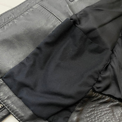 【中古品】【メンズ】 MAISON MARIGIELA メゾン マルジェラ S50SM0257 SX9007 LEATHER DOUBLE レザーライダース ジャケット アウター 牛革 八の字 141-620618-sa-02-tei サイズ：44 カラー：ブラック 万代Net店