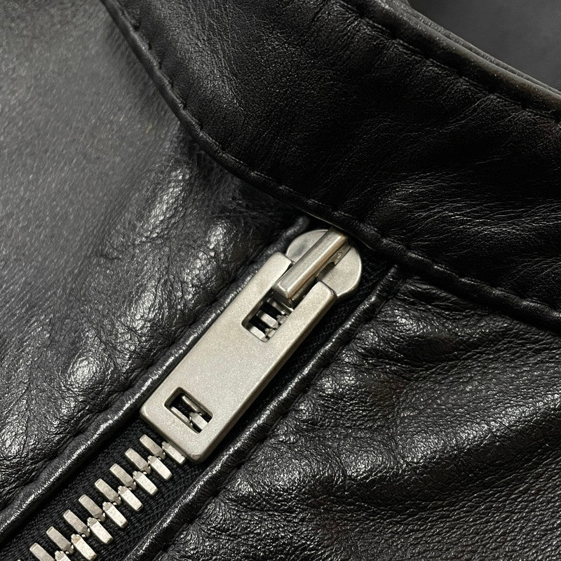【中古品】【メンズ】 MAISON MARIGIELA メゾン マルジェラ S50SM0257 SX9007 LEATHER DOUBLE レザーライダース ジャケット アウター 牛革 八の字 141-620618-sa-02-tei サイズ：44 カラー：ブラック 万代Net店