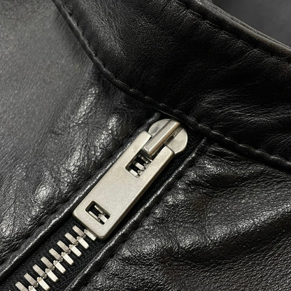 【中古品】【メンズ】 MAISON MARIGIELA メゾン マルジェラ S50SM0257 SX9007 LEATHER DOUBLE レザーライダース ジャケット アウター 牛革 八の字 141-620618-sa-02-tei サイズ：44 カラー：ブラック 万代Net店