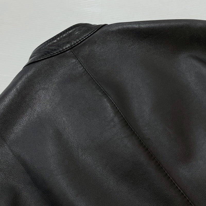 【中古品】【メンズ】 MAISON MARIGIELA メゾン マルジェラ S50SM0257 SX9007 LEATHER DOUBLE レザーライダース ジャケット アウター 牛革 八の字 141-620618-sa-02-tei サイズ：44 カラー：ブラック 万代Net店