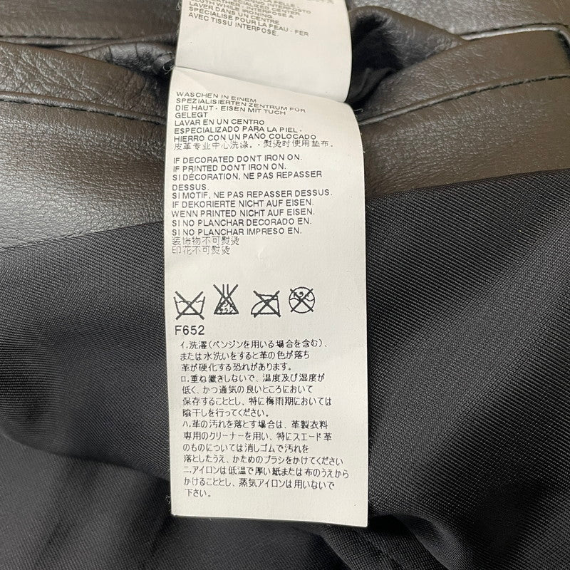 【中古品】【メンズ】 MAISON MARIGIELA メゾン マルジェラ S50SM0257 SX9007 LEATHER DOUBLE レザーライダース ジャケット アウター 牛革 八の字 141-620618-sa-02-tei サイズ：44 カラー：ブラック 万代Net店