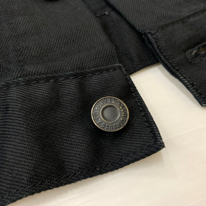 【中古品】【メンズ】 Levi's リーバイス DENIM TRUCKER JACKET デニム トラッカー ジャケット ライトアウター Gジャン ボタン裏 刻印3269 145-260619-ko-04-tei サイズ：M カラー：ブラック 万代Net店