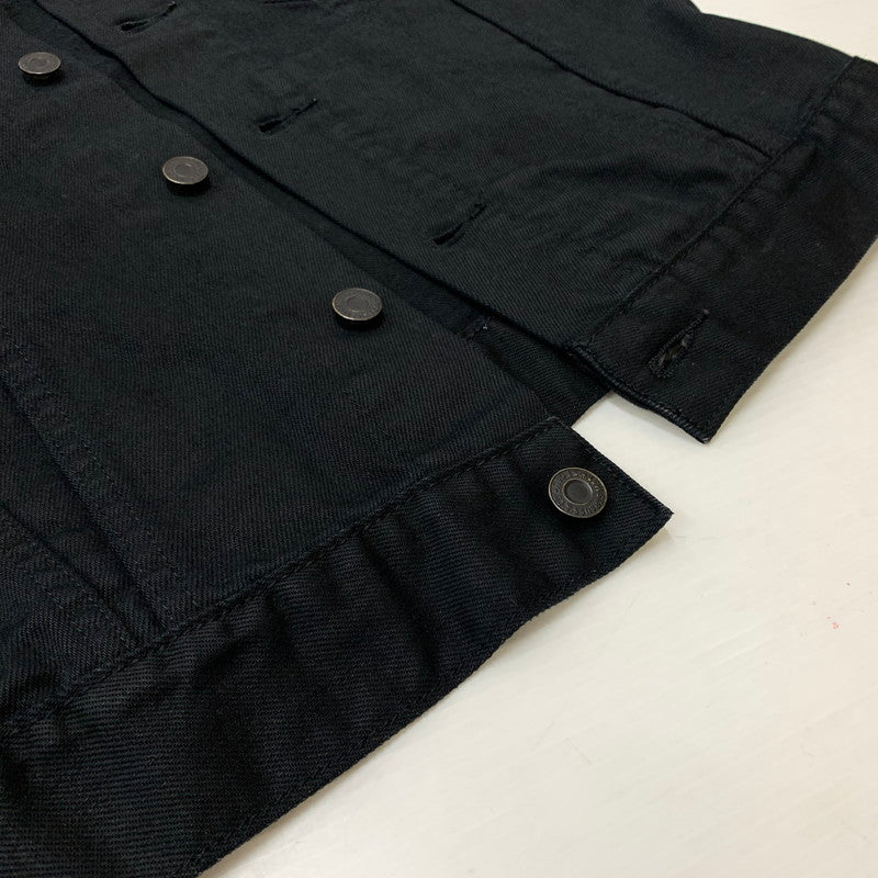 【中古品】【メンズ】 Levi's リーバイス DENIM TRUCKER JACKET デニム トラッカー ジャケット ライトアウター Gジャン ボタン裏 刻印3269 145-260619-ko-04-tei サイズ：M カラー：ブラック 万代Net店