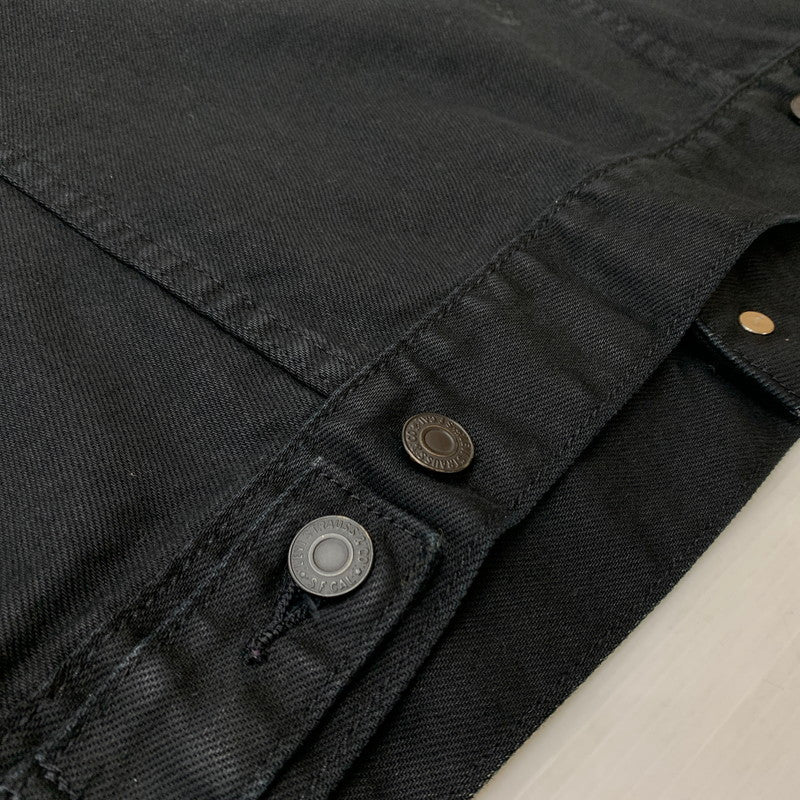 【中古品】【メンズ】 Levi's リーバイス DENIM TRUCKER JACKET デニム トラッカー ジャケット ライトアウター Gジャン ボタン裏 刻印3269 145-260619-ko-04-tei サイズ：M カラー：ブラック 万代Net店
