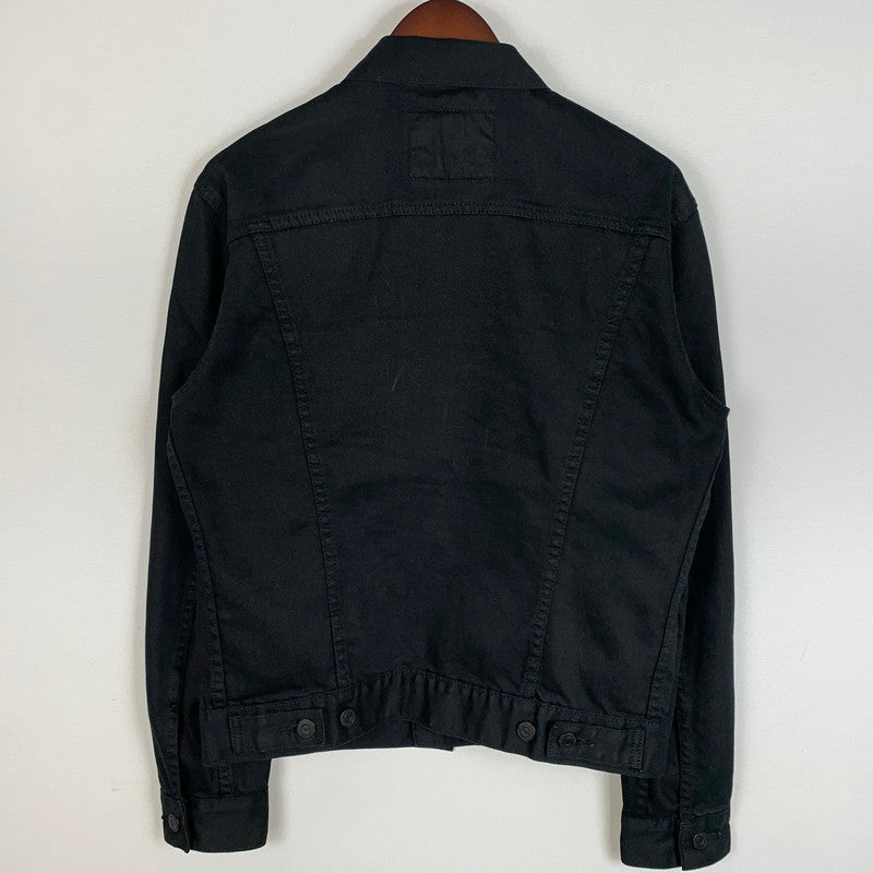 【中古品】【メンズ】 Levi's リーバイス DENIM TRUCKER JACKET デニム トラッカー ジャケット ライトアウター Gジャン ボタン裏 刻印3269 145-260619-ko-04-tei サイズ：M カラー：ブラック 万代Net店
