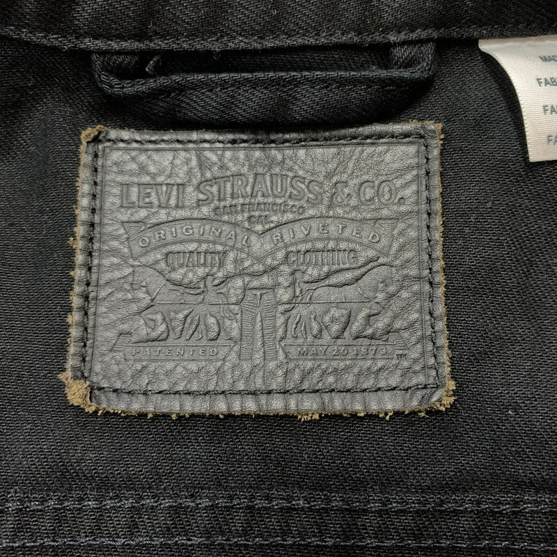 【中古品】【メンズ】 Levi's リーバイス DENIM TRUCKER JACKET デニム トラッカー ジャケット ライトアウター Gジャン ボタン裏 刻印3269 145-260619-ko-04-tei サイズ：M カラー：ブラック 万代Net店