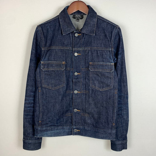 【中古品】【メンズ】 A.P.C. アーペーセー 2ND TYPE DENIM JACKET セカンド タイプ デニムジャケット ライトアウター Gジャン 141-260619-ko-03-tei サイズ：XXS カラー：インディゴ 万代Net店