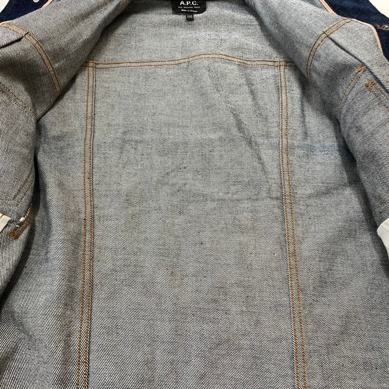 【中古品】【メンズ】 A.P.C. アーペーセー 2ND TYPE DENIM JACKET セカンド タイプ デニムジャケット ライトアウター Gジャン 141-260619-ko-03-tei サイズ：XXS カラー：インディゴ 万代Net店