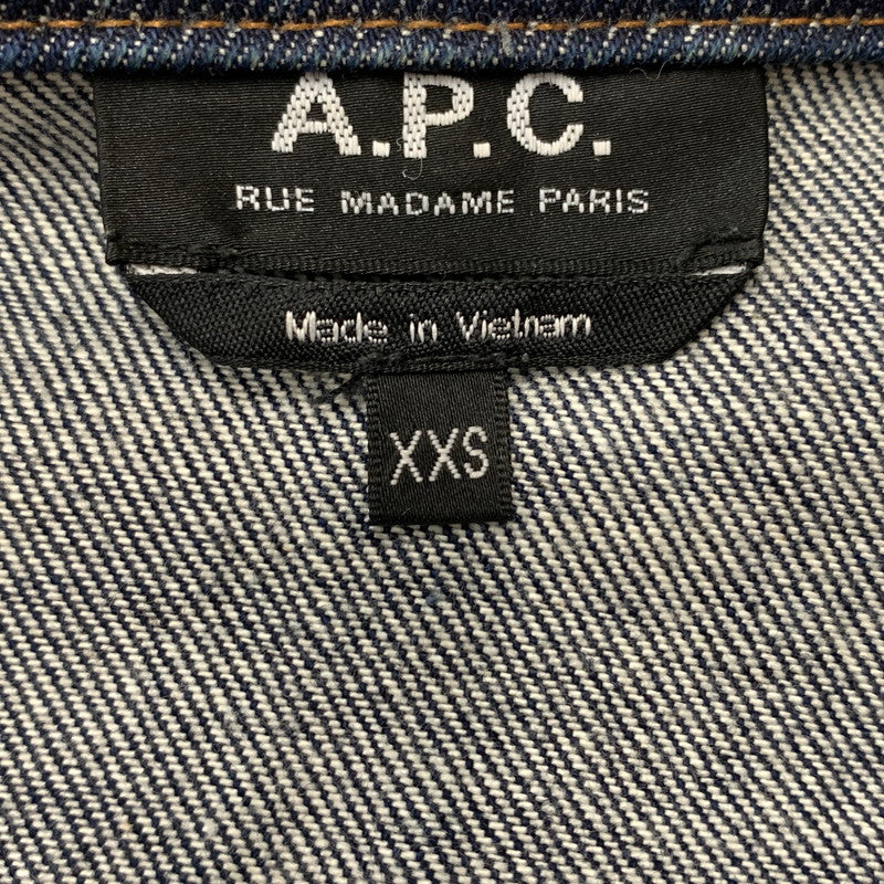 【中古品】【メンズ】 A.P.C. アーペーセー 2ND TYPE DENIM JACKET セカンド タイプ デニムジャケット ライトアウター Gジャン 141-260619-ko-03-tei サイズ：XXS カラー：インディゴ 万代Net店