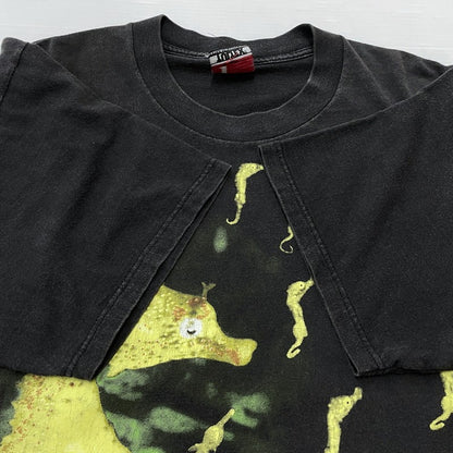 【中古品】【メンズ】 GIANT ジャイアント 90's NIRVANA SEAHORSE TEE 90年代 ニルヴァーナ シーホース Tシャツ 半袖 トップス 145-620618-sa-01-tei サイズ：L カラー：ブラック 万代Net店