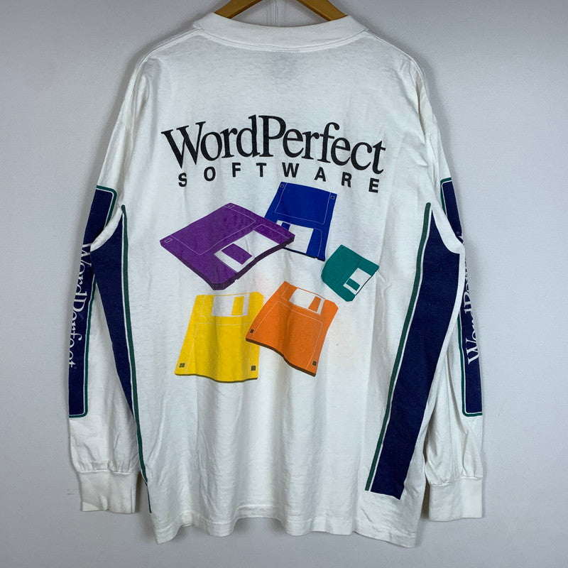 【現状渡し品】【メンズ】 ONEITA オニータ WORDPERFECT L/S TEE ワンダーパーフェクト ロングスリーブ Tシャツ 長袖 トップス 145-260619-ko-13-tei サイズ：XL カラー：ホワイト 万代Net店