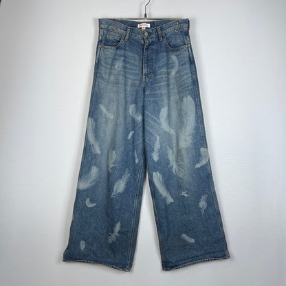 【中古品】【メンズ】 MASU エムユーセスユー FEATHER BAGGY JEANS MBFW-PTB224L ファザー バギー ジーンズ ボトムス ジーンズ 151-620618-sa-11-tei サイズ：48 カラー：インディゴ 万代Net店