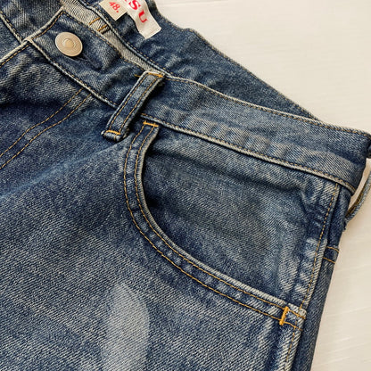 【中古品】【メンズ】 MASU エムユーセスユー FEATHER BAGGY JEANS MBFW-PTB224L ファザー バギー ジーンズ ボトムス ジーンズ 151-620618-sa-11-tei サイズ：48 カラー：インディゴ 万代Net店