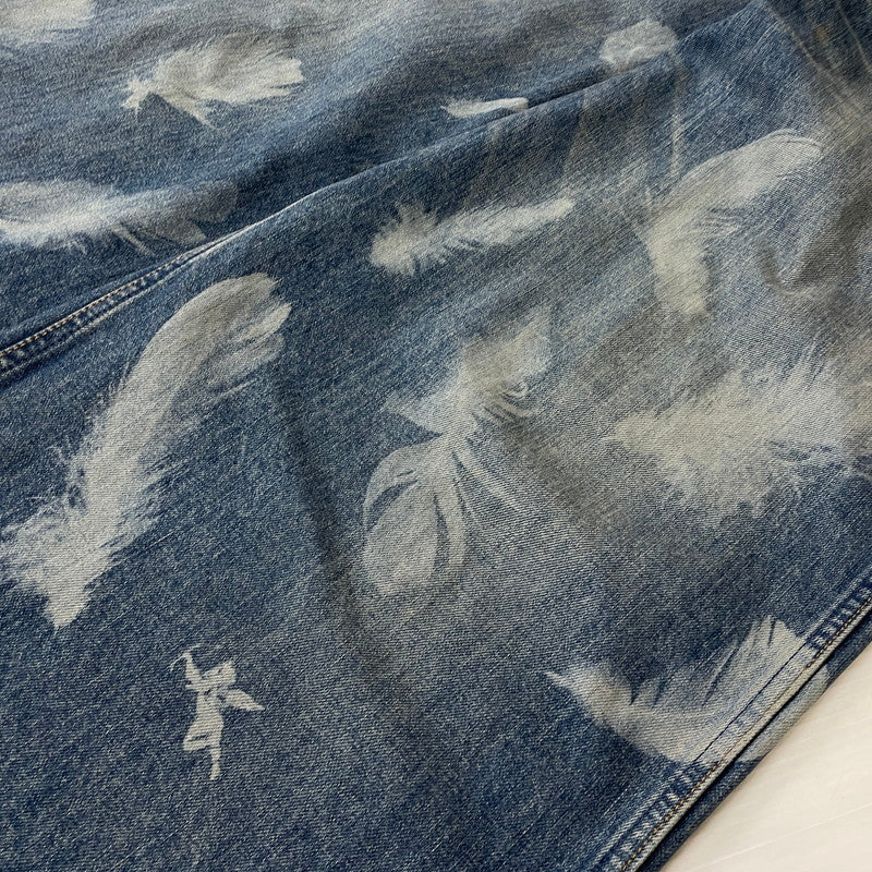 【中古品】【メンズ】 MASU エムユーセスユー FEATHER BAGGY JEANS MBFW-PTB224L ファザー バギー ジーンズ ボトムス ジーンズ 151-620618-sa-11-tei サイズ：48 カラー：インディゴ 万代Net店