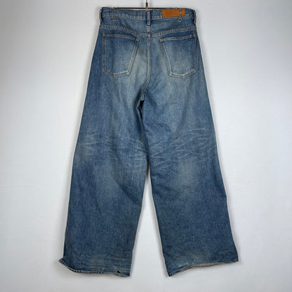 【中古品】【メンズ】 MASU エムユーセスユー FEATHER BAGGY JEANS MBFW-PTB224L ファザー バギー ジーンズ ボトムス ジーンズ 151-620618-sa-11-tei サイズ：48 カラー：インディゴ 万代Net店