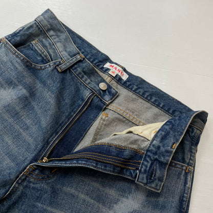 【中古品】【メンズ】 MASU エムユーセスユー FEATHER BAGGY JEANS MBFW-PTB224L ファザー バギー ジーンズ ボトムス ジーンズ 151-620618-sa-11-tei サイズ：48 カラー：インディゴ 万代Net店