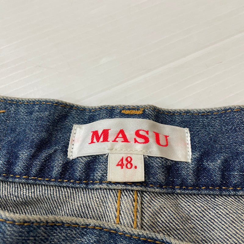 【中古品】【メンズ】 MASU エムユーセスユー FEATHER BAGGY JEANS MBFW-PTB224L ファザー バギー ジーンズ ボトムス ジーンズ 151-620618-sa-11-tei サイズ：48 カラー：インディゴ 万代Net店