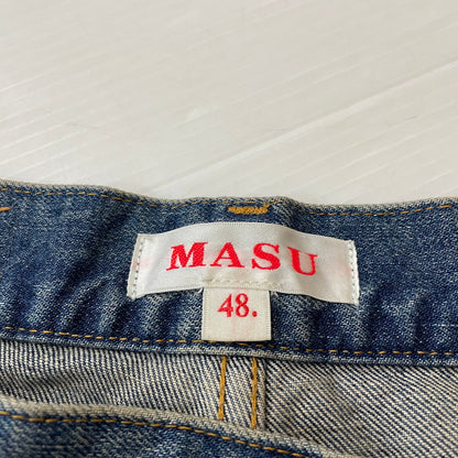 【中古品】【メンズ】 MASU エムユーセスユー FEATHER BAGGY JEANS MBFW-PTB224L ファザー バギー ジーンズ ボトムス ジーンズ 151-620618-sa-11-tei サイズ：48 カラー：インディゴ 万代Net店