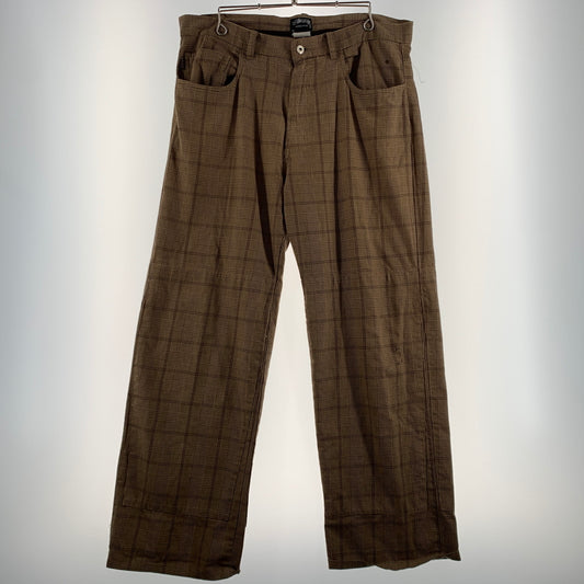【現状渡し品】【メンズ】 STUSSY ステューシー COTTON PANT コットンパンツ ボトムス ワイドパンツ 153-260716-ko-15-tei サイズ：34 カラー：チェック 万代Net店
