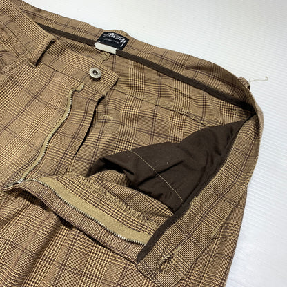 【現状渡し品】【メンズ】 STUSSY ステューシー COTTON PANT コットンパンツ ボトムス ワイドパンツ 153-260716-ko-15-tei サイズ：34 カラー：チェック 万代Net店