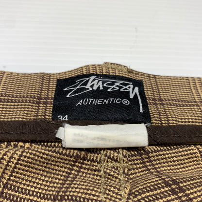 【現状渡し品】【メンズ】 STUSSY ステューシー COTTON PANT コットンパンツ ボトムス ワイドパンツ 153-260716-ko-15-tei サイズ：34 カラー：チェック 万代Net店