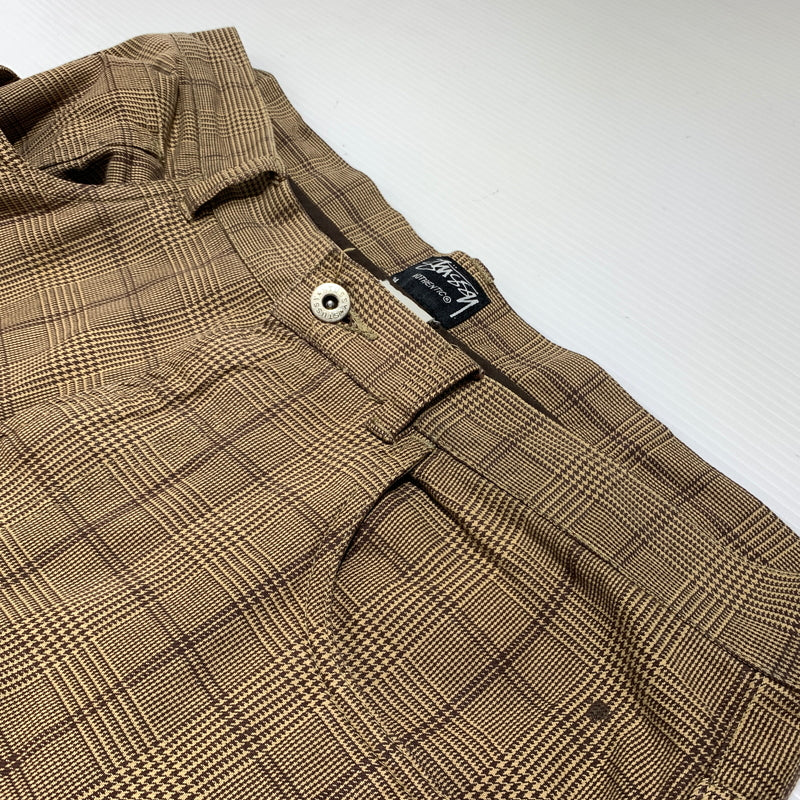 【現状渡し品】【メンズ】 STUSSY ステューシー COTTON PANT コットンパンツ ボトムス ワイドパンツ 153-260716-ko-15-tei サイズ：34 カラー：チェック 万代Net店
