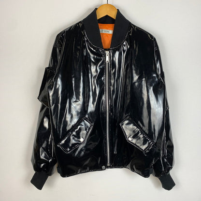 【現状渡し品】【メンズ】 LITTLEBIG リトルビッグ ENAMEL CAF JACKET MA-1 LB173-BL02 エナメル ボンバージャケット アウター 140-260619-ko-07-tei サイズ：2 カラー：ブラック 万代Net店