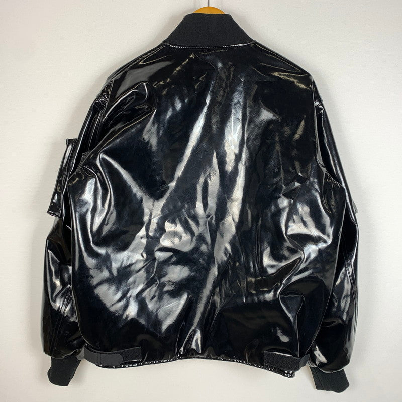 【現状渡し品】【メンズ】 LITTLEBIG リトルビッグ ENAMEL CAF JACKET MA-1 LB173-BL02 エナメル ボンバージャケット アウター 140-260619-ko-07-tei サイズ：2 カラー：ブラック 万代Net店