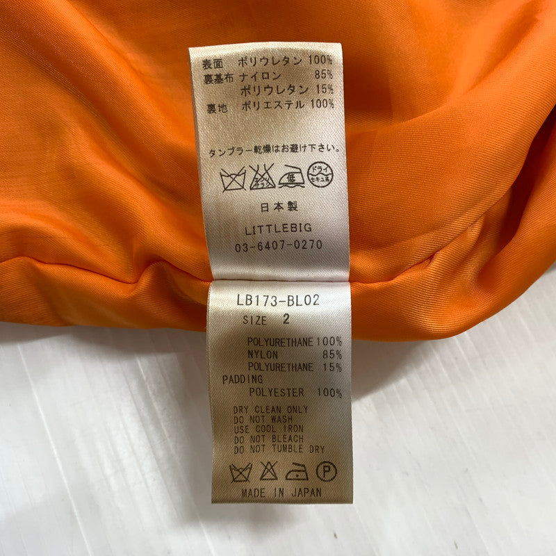 【現状渡し品】【メンズ】 LITTLEBIG リトルビッグ ENAMEL CAF JACKET MA-1 LB173-BL02 エナメル ボンバージャケット アウター 140-260619-ko-07-tei サイズ：2 カラー：ブラック 万代Net店