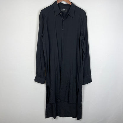 【中古品】【メンズ】 KUJAKU BY TAKUMA NISHIZAKA クジャク バイ タクマ ニシザカ LONG SHIRT ロングシャツ 長袖 トップス 140-260830-sa-06-tei サイズ：1 カラー：ブラック 万代Net店