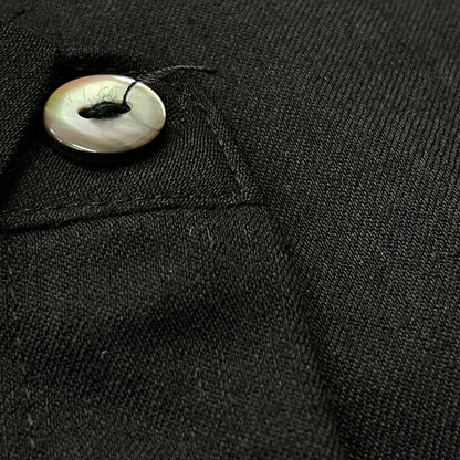 【中古品】【メンズ】 KUJAKU BY TAKUMA NISHIZAKA クジャク バイ タクマ ニシザカ LONG SHIRT ロングシャツ 長袖 トップス 140-260830-sa-06-tei サイズ：1 カラー：ブラック 万代Net店