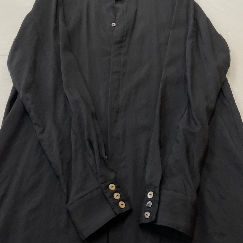 【中古品】【メンズ】 KUJAKU BY TAKUMA NISHIZAKA クジャク バイ タクマ ニシザカ LONG SHIRT ロングシャツ 長袖 トップス 140-260830-sa-06-tei サイズ：1 カラー：ブラック 万代Net店