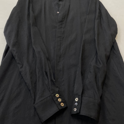 【中古品】【メンズ】 KUJAKU BY TAKUMA NISHIZAKA クジャク バイ タクマ ニシザカ LONG SHIRT ロングシャツ 長袖 トップス 140-260830-sa-06-tei サイズ：1 カラー：ブラック 万代Net店