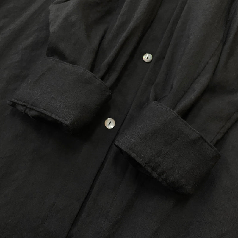 【中古品】【メンズ】 KUJAKU BY TAKUMA NISHIZAKA クジャク バイ タクマ ニシザカ LONG SHIRT ロングシャツ 長袖 トップス 140-260830-sa-06-tei サイズ：1 カラー：ブラック 万代Net店