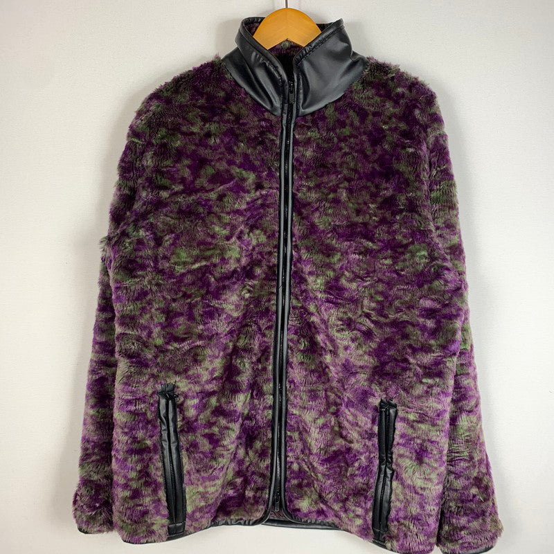 【中古品】【メンズ】 Needles ニードルス UNEVEN PRINTED FUR JACKET LQ101 アニヴェン プリント ファージャケット アウター 140-260619-ko-08-tei サイズ：XS カラー：パープル 万代Net店