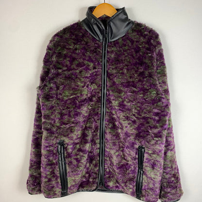 【中古品】【メンズ】 Needles ニードルス UNEVEN PRINTED FUR JACKET LQ101 アニヴェン プリント ファージャケット アウター 140-260619-ko-08-tei サイズ：XS カラー：パープル 万代Net店