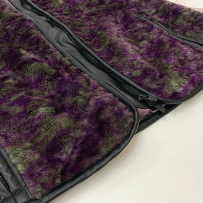 【中古品】【メンズ】 Needles ニードルス UNEVEN PRINTED FUR JACKET LQ101 アニヴェン プリント ファージャケット アウター 140-260619-ko-08-tei サイズ：XS カラー：パープル 万代Net店