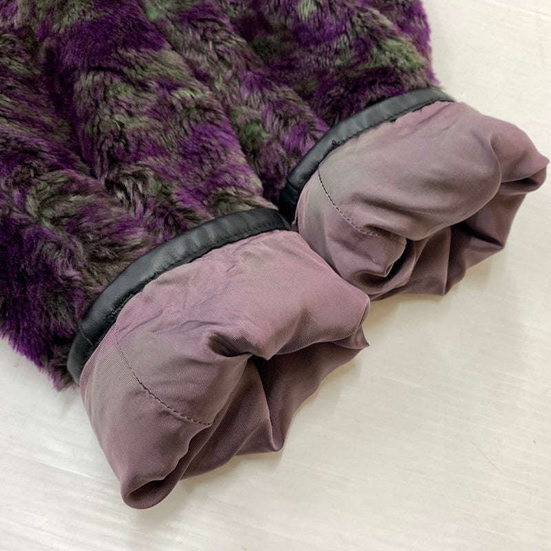 【中古品】【メンズ】 Needles ニードルス UNEVEN PRINTED FUR JACKET LQ101 アニヴェン プリント ファージャケット アウター 140-260619-ko-08-tei サイズ：XS カラー：パープル 万代Net店