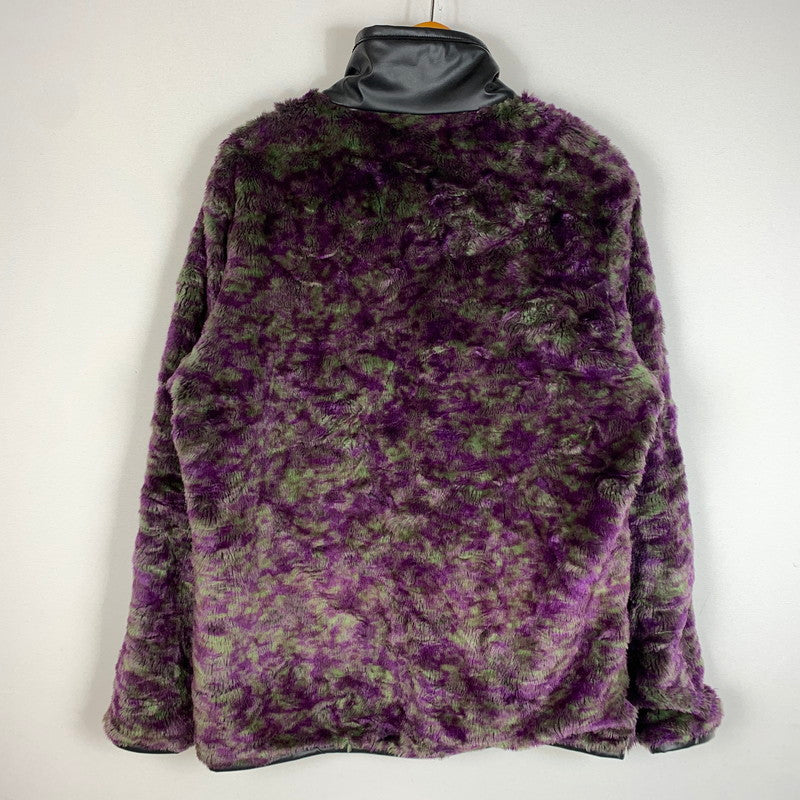 【中古品】【メンズ】 Needles ニードルス UNEVEN PRINTED FUR JACKET LQ101 アニヴェン プリント ファージャケット アウター 140-260619-ko-08-tei サイズ：XS カラー：パープル 万代Net店
