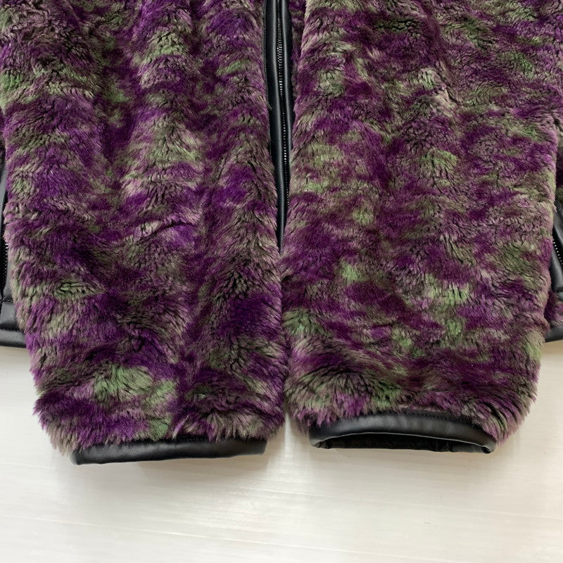 【中古品】【メンズ】 Needles ニードルス UNEVEN PRINTED FUR JACKET LQ101 アニヴェン プリント ファージャケット アウター 140-260619-ko-08-tei サイズ：XS カラー：パープル 万代Net店