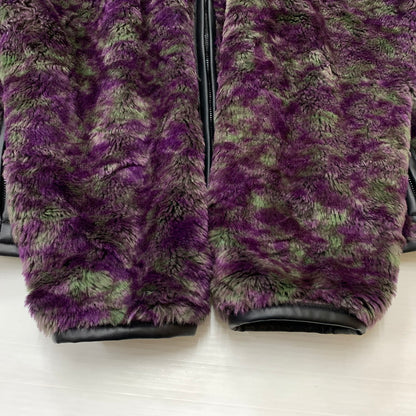 【中古品】【メンズ】 Needles ニードルス UNEVEN PRINTED FUR JACKET LQ101 アニヴェン プリント ファージャケット アウター 140-260619-ko-08-tei サイズ：XS カラー：パープル 万代Net店