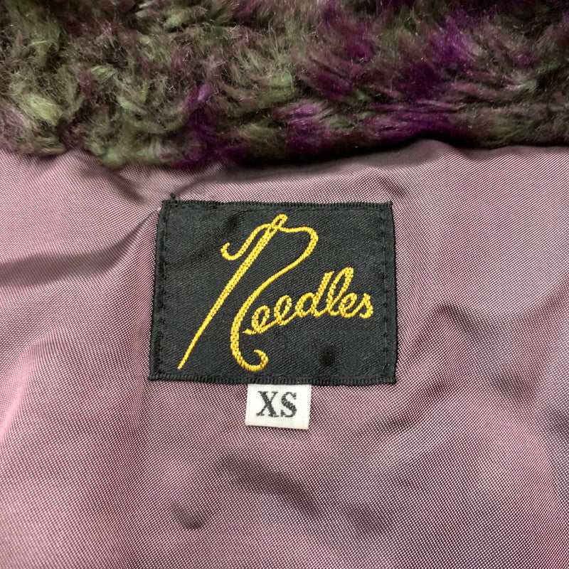 【中古品】【メンズ】 Needles ニードルス UNEVEN PRINTED FUR JACKET LQ101 アニヴェン プリント ファージャケット アウター 140-260619-ko-08-tei サイズ：XS カラー：パープル 万代Net店