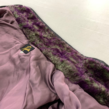 【中古品】【メンズ】 Needles ニードルス UNEVEN PRINTED FUR JACKET LQ101 アニヴェン プリント ファージャケット アウター 140-260619-ko-08-tei サイズ：XS カラー：パープル 万代Net店
