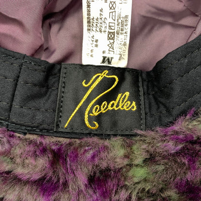 【中古品】【メンズ】 Needles ニードルス LEOPARD FAKE FAR HAT レオパード フェイク ファー ハット 帽子 185-260619-ko-16-tei サイズ：M カラー：パープル 万代Net店