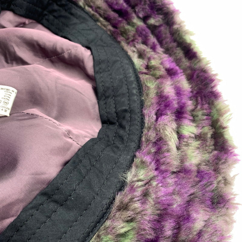 【中古品】【メンズ】 Needles ニードルス LEOPARD FAKE FAR HAT レオパード フェイク ファー ハット 帽子 185-260619-ko-16-tei サイズ：M カラー：パープル 万代Net店