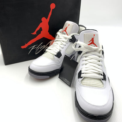 【中古品】【メンズ】 NIKE ナイキ AIR JORDAN 4 RETRO WHITE CEMENT 2012 308497-103 エアジョーダン4 レトロ スニーカー 靴 シューズ 160-260804-ko-02-tei サイズ：27.5cm カラー：ホワイト 万代Net店