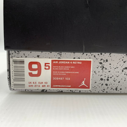 【中古品】【メンズ】 NIKE ナイキ AIR JORDAN 4 RETRO WHITE CEMENT 2012 308497-103 エアジョーダン4 レトロ スニーカー 靴 シューズ 160-260804-ko-02-tei サイズ：27.5cm カラー：ホワイト 万代Net店