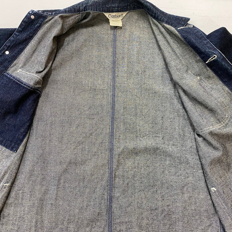 【中古品】【メンズ】 CARHARTT カーハート DENIM CHORE COAT デニム チョア コート アウター 145-260623-sa-05-tei サイズ：M カラー：インディゴ 万代Net店
