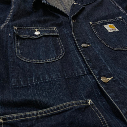 【中古品】【メンズ】 CARHARTT カーハート DENIM CHORE COAT デニム チョア コート アウター 145-260623-sa-05-tei サイズ：M カラー：インディゴ 万代Net店